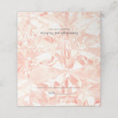 Blush Roos Gemstone Cut Wedding Plaatskaartje (Buitenkant ongevouwen)