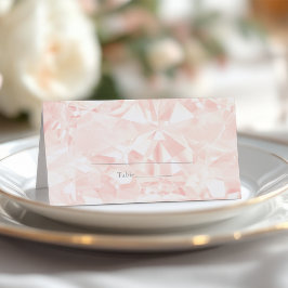 Blush Roos Gemstone Cut Wedding Plaatskaartje