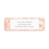 Blush Roos Gemstone Return Address Labels (Voorkant)