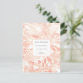 Blush Roos Gemstone Save the Date Briefkaart (Staand voorkant)