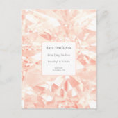 Blush Roos Gemstone Save the Date Briefkaart (Voorkant)