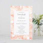 Blush Roos Gemstone Wedding Programs (Staand voorkant)