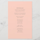 Blush Roos Gemstone Wedding Programs (Achterkant)