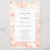 Blush Roos Gemstone Wedding Programs (Voorkant)