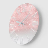 Blush Roos Glitter Ombre White Spark Princess Grote Klok (Hoek)