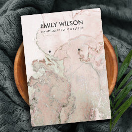 BLUSH ROOS GOLD AGATE MARBLE EARRING DISPLAY CARD VISITEKAARTJE