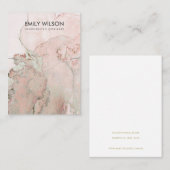 BLUSH ROOS GOLD AGATE MARBLE KETTING DISPLAY CARD VISITEKAARTJE (Voorkant / Achterkant)