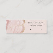 Blush Roos Gold Agate Marble Stud Earning Display Mini Visitekaartje (Voorkant)