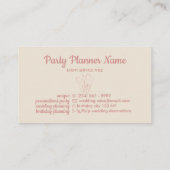 Blush Roos Gold ballon Event Planner Social Media Visitekaartje (Achterkant)