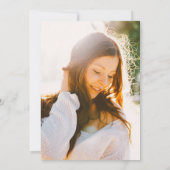 Blush & Roos Gold Bloemen Afstuderen Party Foto Kaart (Achterkant)