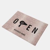 Blush Roos Gold Blow Dry Bar Hair Salon Welkom Deurmat (Schuin)
