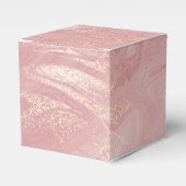 Blush Roos Gold Blush Pink Marble Favor Gift Bedankdoosjes (Voorkant Zijde)