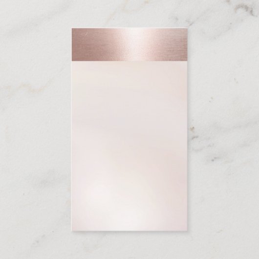 Blush Roos Gold Border Modern Bold Name Visitekaartje (Achterkant)