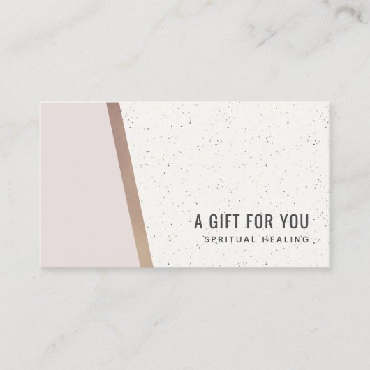 Blush Roos Gold Ceramic Geometric Gift Certificate Visitekaartje (Voorkant)