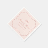 Blush & Roos Gold | Elegant Classic Wedding Napkin Servet (Hoek)