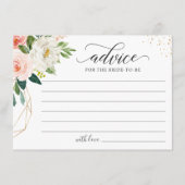 Blush Roos Gold Floral Elegant Words of Advieskaart (Voorkant)