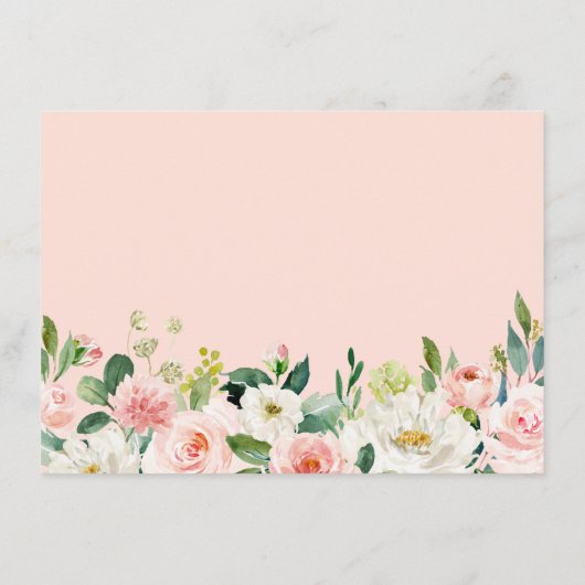 Blush Roos Gold Floral Elegant Words of Advieskaart (Achterkant)