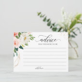 Blush Roos Gold Floral Elegant Words of Advieskaart (Staand voorkant)