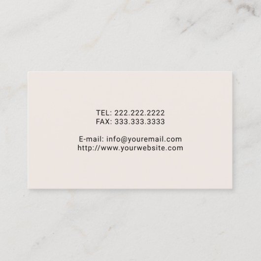 Blush Roos Gold Floral foto van Notional Signing A Visitekaartje (Achterkant)