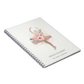 Blush Roos Gold Floral Girl Dancer Academy Notitieboek (Rechterzijde)