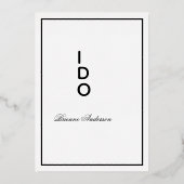 Blush & Roos Gold Foil geperst Ik doe Vrijgezellen Folie Uitnodiging (Achterkant)