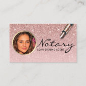 Blush Roos Gold Foto van de notaristekenaar Visitekaartje (Voorkant)