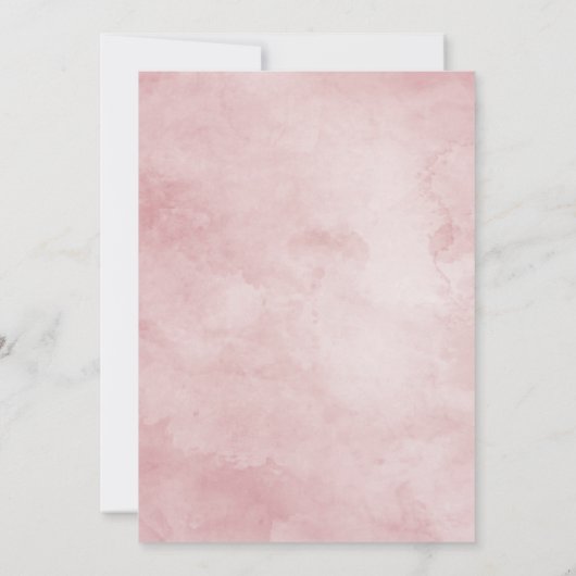 Blush & Roos Gold Framed Bridal Shower Invitation Kaart (Achterkant)