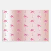 Blush Roos Gold Glitter Palmbomen Inpakpapier Vel (Voorkant 3)