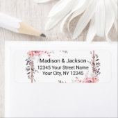 Blush & Roos Gold ingelijst Bruiloft retour adres Etiket (Insitu)