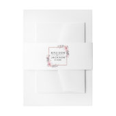 Blush & Roos Gold ingelijst Floral bruiloft uitnod Uitnodigingen Wikkel (Voorkant Voorbeeld)