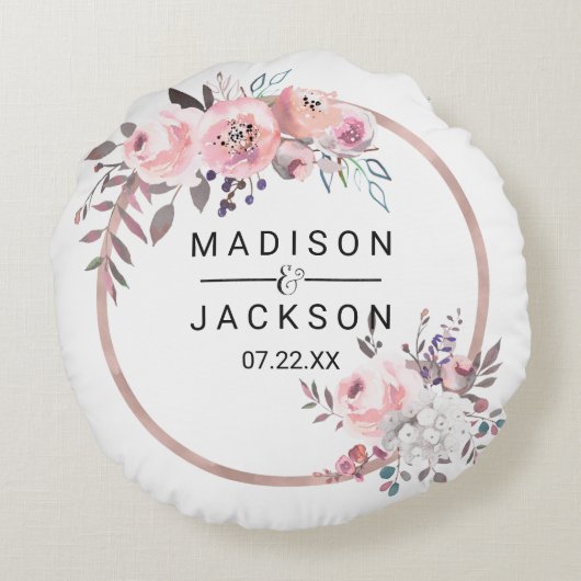 Blush & Roos Gold ingelijst trouwringdrager Rond Kussen (Achterkant)