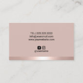 Blush Roos Gold Lips Makeup Artist Beauty Salon Visitekaartje (Achterkant)