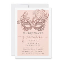 Blush & Roos Gold Masquerade Quinceañera Verjaarda