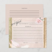 Blush Roos Gold Pampas Grass Recipe Kaart (Voorkant / Achterkant)