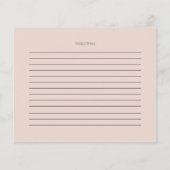 Blush Roos Gold Pampas Grass Recipe Kaart (Achterkant)