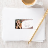 Blush & Roos Gold Photo Large Return Address Etiket (Insitu)