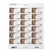 Blush & Roos Gold Photo Large Return Address Etiket (Full Sheet)