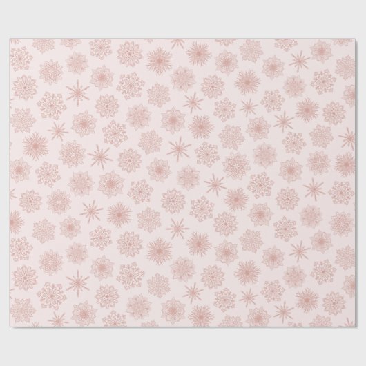 Blush Roos Gold Pink Winter Feestdagen Cadeaupapier (Vlak)
