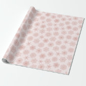 Blush Roos Gold Pink Winter Feestdagen Cadeaupapier (Uitgerold)
