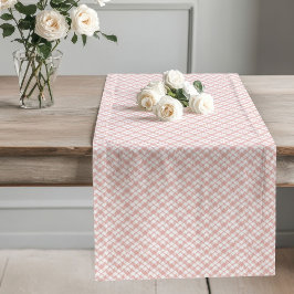 Blush Roos Gold Plaid Runner voor Table Charm Lange Tafelloper