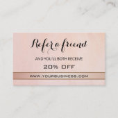 Blush Roos Gold Reference Visitekaartje Aanbevelingskaartje (Voorkant)