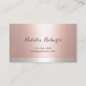 Blush Roos Gold & Silver Salon Spa Appointment Afsprakenkaartje (Achterkant)