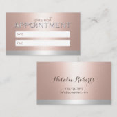 Blush Roos Gold & Silver Salon Spa Appointment Afsprakenkaartje (Voorkant / Achterkant)