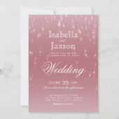 Blush Roos Gold Star Lights Kaart (Voorkant)