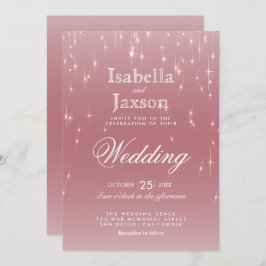 Blush Roos Gold Star Lights Kaart