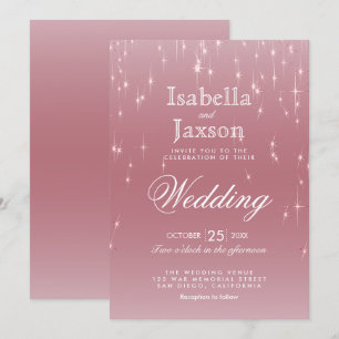 Blush Roos Gold Star Lights Kaart