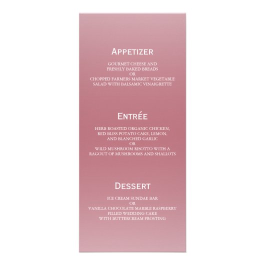 Blush Roos Gold Star Lights - Menu (Achterkant)
