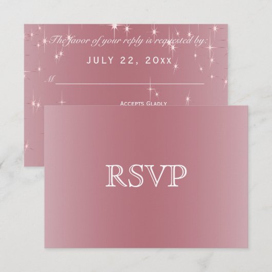Blush Roos Gold Star Lights - RSVP (Voorkant / Achterkant)