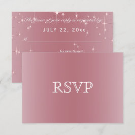 Blush Roos Gold Star Lights - RSVP Kaartje