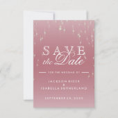 Blush Roos Gold Star Lights - Save the Date (Voorkant)